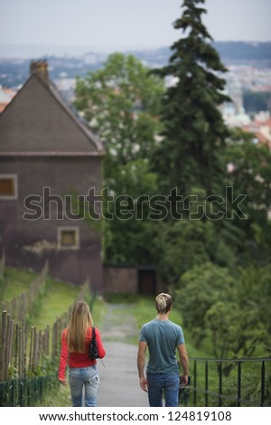 Similar – Image, Stock Photo 2 women walking in the evening light