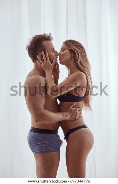 400px x 620px - Young Couple Without Clothes Standing By Stock Photo (Edit Now ...