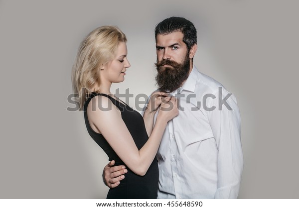 Young Couple Woman Pretty Face Blonde Stock Photo Edit Now 455648590