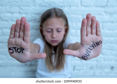 Young Cute Desperate Scared Little Schoolgirl Stock Photo (Edit Now ...