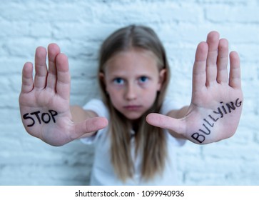 Young Cute Desperate Scared Little Schoolgirl Stock Photo (Edit Now ...