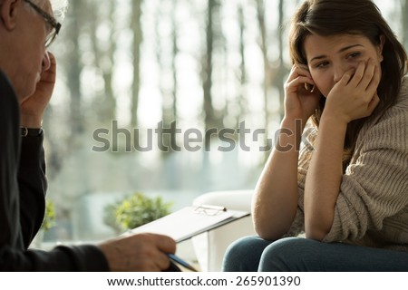 Similar – Image, Stock Photo Depressed woman with her head on a laptop