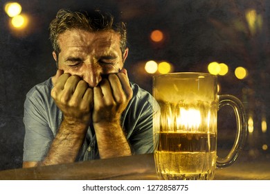 Young Desperate Depressed Alcoholic Man Drinking Stock Photo 1272858775 ...