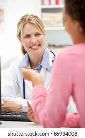 Young Doctor With Female Patient