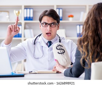 Young Doctor In Medical Insurance Fraud Concept