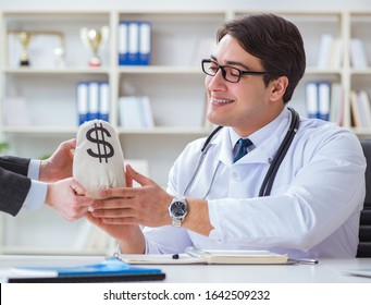 Young Doctor In Medical Insurance Fraud Concept