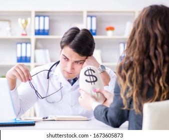 Young Doctor In Medical Insurance Fraud Concept