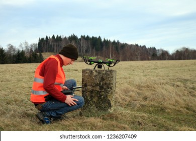 A Young Drone Operator Is Testing New Equipment.