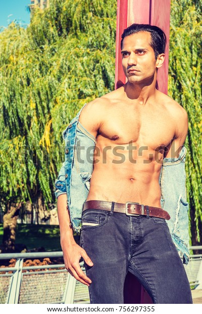 East Indian American Nude - Young East Indian American Man Wearing Stock Photo (Edit Now ...