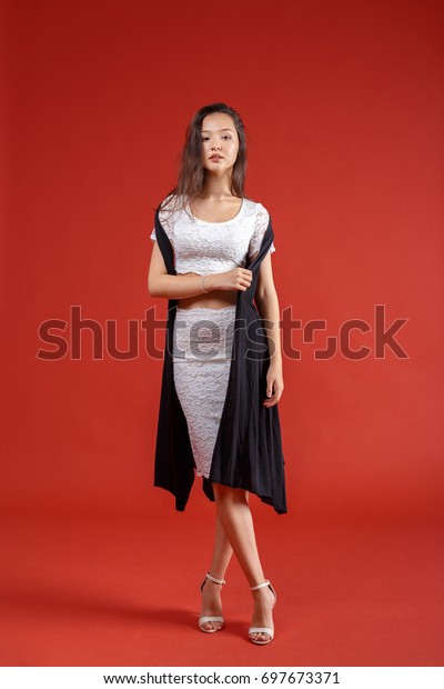 Young Elegant Woman Fashion Studio Shot Stock Photo Edit Now