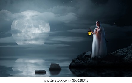 Girl lantern Images, Stock Photos & Vectors | Shutterstock