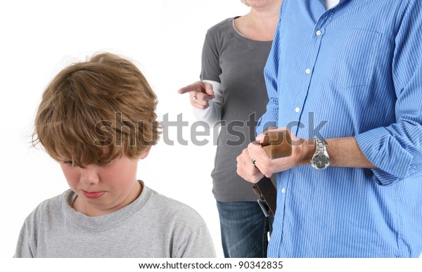 Young Emotional Boy Being Punished By Stock Photo (Edit