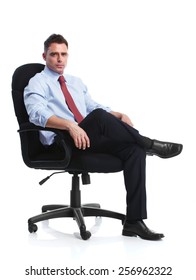 Young Executive Businessman Isolated Over White Background