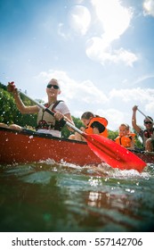 Young Family Canoeing