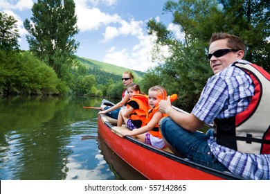 Young Family Canoeing