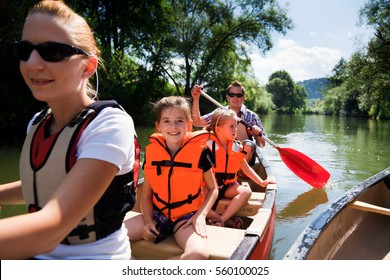 Young Family Canoeing