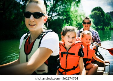 Young Family Canoeing