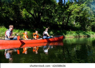 Young Family Canoeing