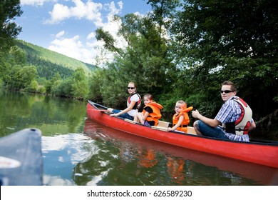 Young Family Canoeing