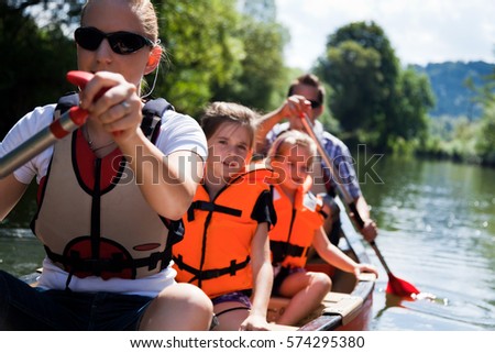 Young Family Canoeing