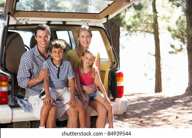 Young Family On Day Out In Country