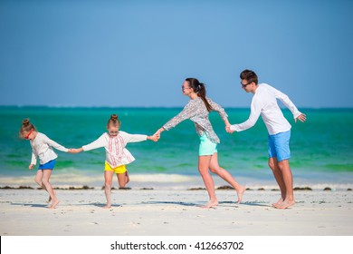 Young family on vacation