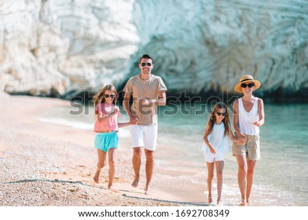 Young family on vacation have a lot of fun. Summer Lifestyle