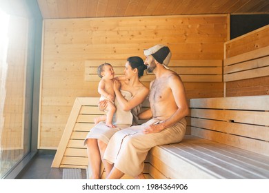 Young nudist family
