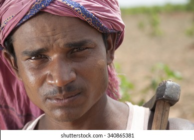 Young Farmer Chewing Gutka - MAY 20th 2015; JEYPORE - INDIA