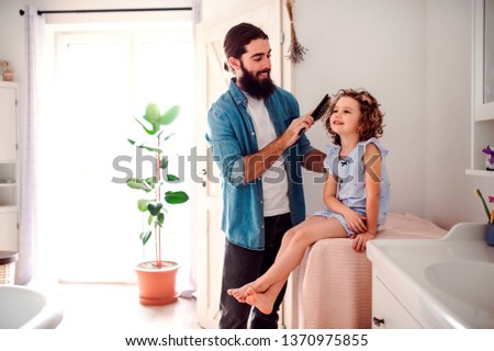 Similar – Image, Stock Photo father combing Lifestyle