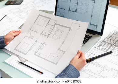 Top View Architect Interior Designer Working Stock Photo (Royalty ... Top View Architect Interior Designer Working Stock Photo (Royalty ...