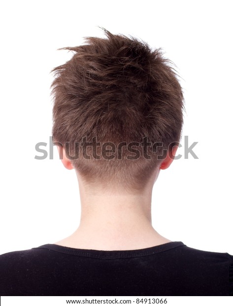 Young Female Beautiful Short Hairstyle Back Stock Photo Edit Now