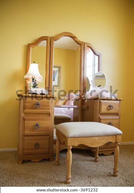 Young Female Bedroom Furniture Pretty Makeup Stock Photo Edit Now