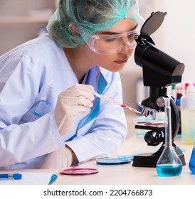 Young Female Chemist Working In The Lab