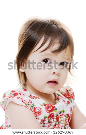 Similar – Image, Stock Photo happy curious girl