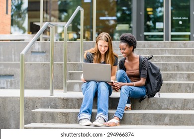 Young female college students