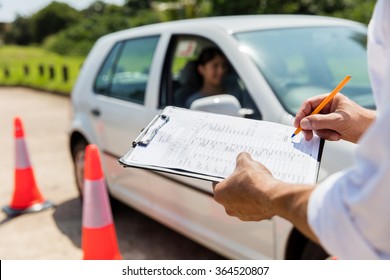 Young Female Learner Driver Driving Test 