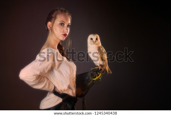 Young Female Model Holding White Barn Stock Photo Edit Now