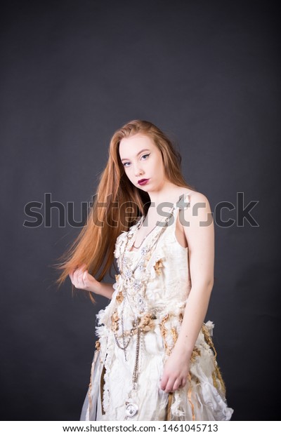 Young Female Model Vintage Steam Punk Stock Photo Edit Now