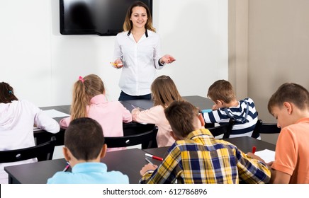 Young Female Professor Elementary Age Children Stock Photo 612786896 Young Female Professor Elementary Age Children Stock Photo 612786896
