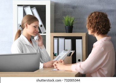 Receptionist Hospital Images Stock Photos Vectors Shutterstock