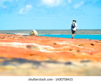 Young Female Science Student Studies Minerals And Geology In Northern Territory, Australia.