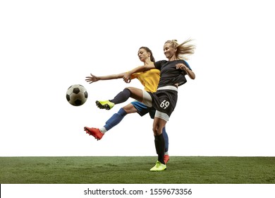 Soccer Player Holding Soccer Ball Isolated Images Stock