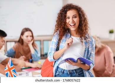 Young Female Student At Language School