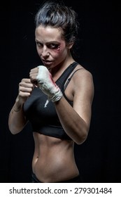 Young Fit Female MMA Fighter