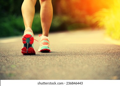 Runner Feet Running On Road Closeup Stock Photo 103383050 | Shutterstock