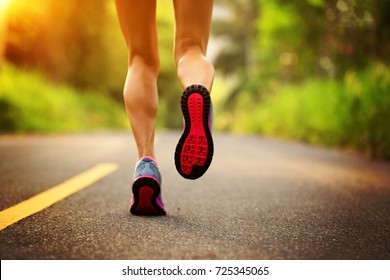 Young Woman Runner Running On City Stock Photo (Edit Now) 1328815499 ...