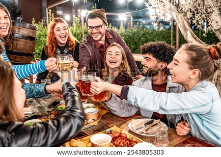 Similar – Image, Stock Photo Beer garden with a view of the Wannsee