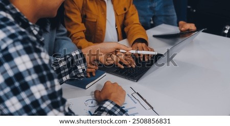 Young friends doing school assignment together at home