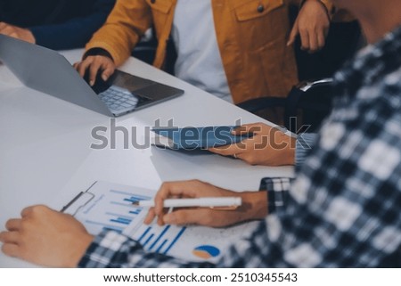 Young friends doing school assignment together at home